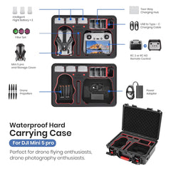 Durable metal switch shaft and secure locking mechanism of STARTRC DJI Mini 5 Pro case.