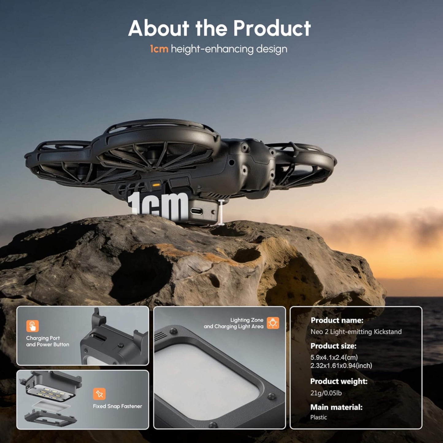 STARTRC LED landing gear compatible with DJI NEO 2