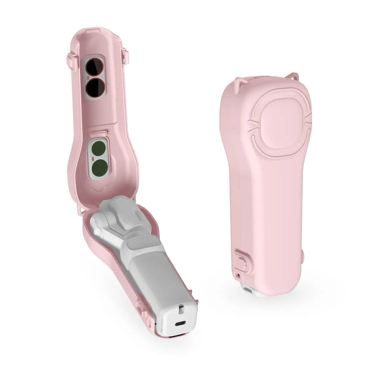 STARTRC pink full-body protective case fitted on Insta360 Luna Ultra camera