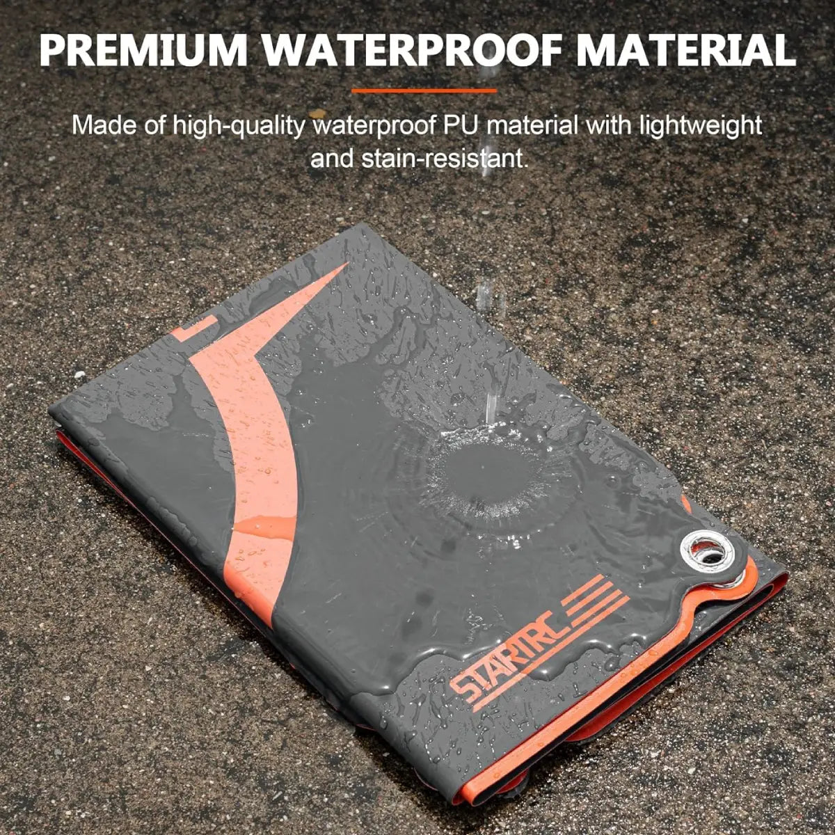 STARTRC drone landing pad with waterproof wipe-clean PU surface