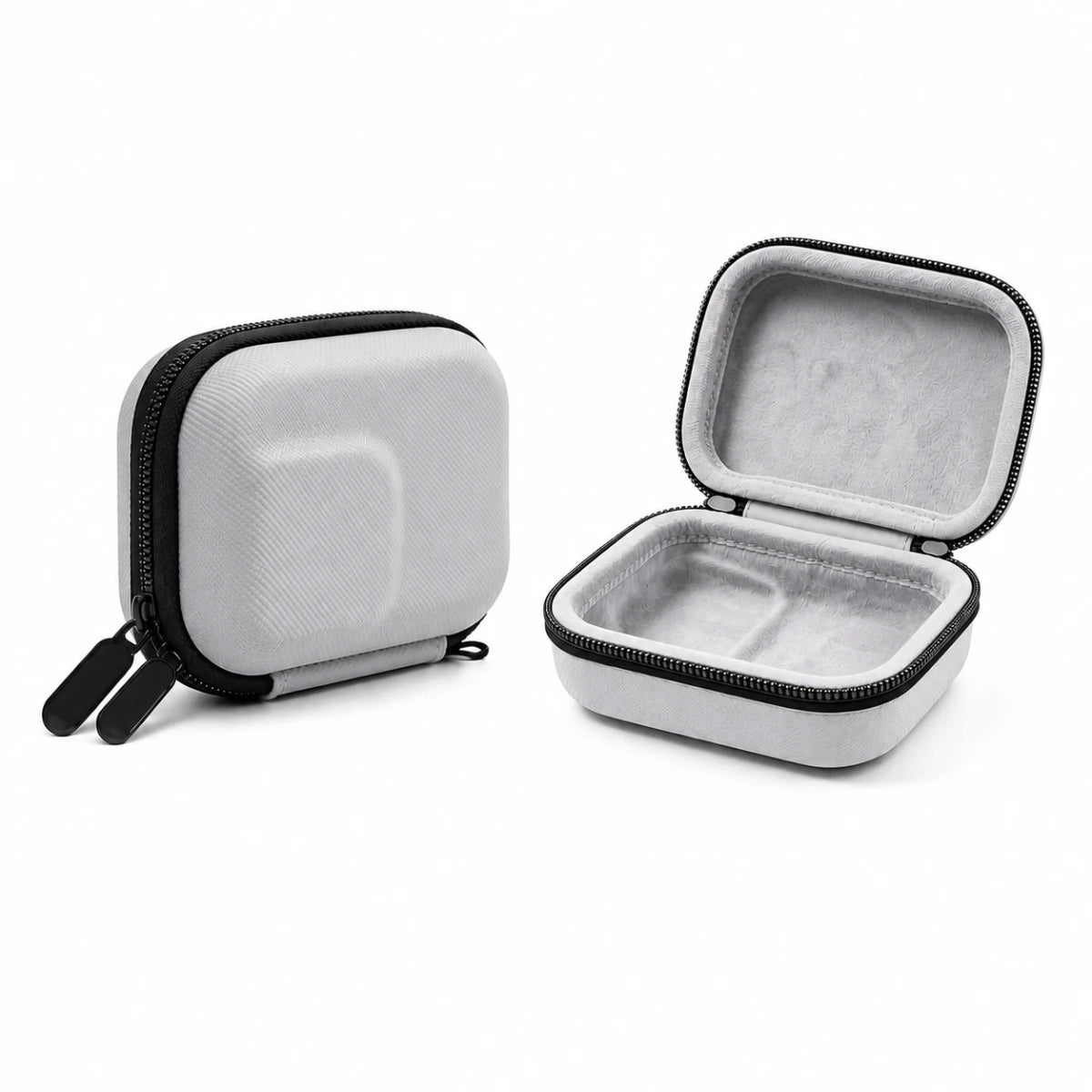 Gray universal action camera carrying case